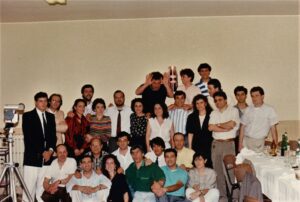 foto risalente agli anni 86-88, in cui Nicastri era preside al Mozzali di Treviglio